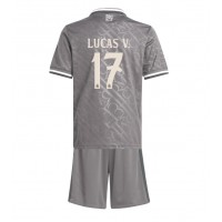 Echipament fotbal Real Madrid Lucas Vazquez #17 Tricou Treilea 2024-25 pentru copii maneca scurta (+ Pantaloni scurti)